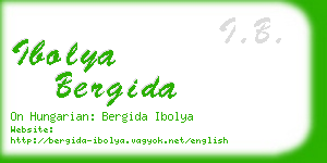 ibolya bergida business card